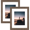 image:imageGolden State Art 14x18 Picture Frame  Matted for 11x14 Photo Black  1 PackWhite Mat and Tempered Glass frontFits 14x18 Photo Without Mat Wide Moulding Solid Wood Frame for Wall DisplayDistressed Brown