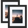 image:imageGolden State Art 14x18 Picture Frame  Matted for 11x14 Photo Black  1 PackWhite Mat and Tempered Glass frontFits 14x18 Photo Without Mat Wide Moulding Solid Wood Frame for Wall DisplayBlack
