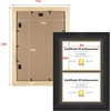 image:imageGolden State Art 14x20 Double Diploma Frame Display Double 85x11 Document  1 PackBlack over Gold mat is removable Solid Wood amp Tempered Glass Protectionwall mounting hang landscape or portraitBlack with BlackGold Mat