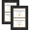image:imageGolden State Art 14x20 Double Diploma Frame Display Double 85x11 Document  1 PackBlack over Gold mat is removable Solid Wood amp Tempered Glass Protectionwall mounting hang landscape or portraitBlack with BlackGold Mat