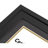 image:imageGolden State Art 14x20 Double Diploma Frame Display Double 85x11 Document  1 PackBlack over Gold mat is removable Solid Wood amp Tempered Glass Protectionwall mounting hang landscape or portraitBlack with BlackGold Mat