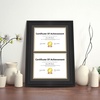 image:imageGolden State Art 14x20 Double Diploma Frame Display Double 85x11 Document  2 PackBlack over Gold mat is removable Solid Wood amp Tempered Glass Protectionwall mounting hang landscape or portraitBlack with BlackGold Mat