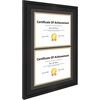 image:imageGolden State Art 14x20 Double Diploma Frame Display Double 85x11 Document  2 PackBlack over Gold mat is removable Solid Wood amp Tempered Glass Protectionwall mounting hang landscape or portraitBlack with BlackGold Mat