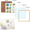 image:imageGolden State Art 16x16 Distressed Gold Wood Frame with White Mat  Displays Nine 4x4 Photos  Square Collage Frame  Real Glass Sawtooth Hanger Swivel Tabs  Wall Mounting Landscape PortraitWood  Distressed Gold With White Mat
