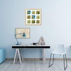 image:imageGolden State Art 16x16 Distressed Gold Wood Frame with White Mat  Displays Nine 4x4 Photos  Square Collage Frame  Real Glass Sawtooth Hanger Swivel Tabs  Wall Mounting Landscape PortraitWood  Distressed Gold With White Mat