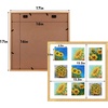 image:imageGolden State Art 16x16 Distressed Gold Wood Frame with White Mat  Displays Nine 4x4 Photos  Square Collage Frame  Real Glass Sawtooth Hanger Swivel Tabs  Wall Mounting Landscape PortraitWood  Distressed Gold With White Mat