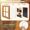 image:imageGolden State Art 4x6 Collage Picture FrameSolid WoodampReal Glass4 Photos  Multi Picture Frame for 4 4x6 Photos  Natural Bark Edges Design  Farmhouse Collage Wall Decor  Rustic Brown4 Openings 4x6
