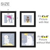image:imageGolden State Art 6x6 Picture Frame BlackSolid WoodampReal GlassMat for 4x4  Square Picture Frame with Tempered Glass Display Photo 4x4 with Mat or 6x6 without Mat  Wall Decor