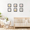 image:imageGolden State Art 6x6 Picture Frame BlackSolid WoodampReal GlassMat for 4x4  Square Picture Frame with Tempered Glass Display Photo 4x4 with Mat or 6x6 without Mat  Wall Decor