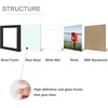image:imageGolden State Art 6x6 Picture Frame BlackSolid WoodampReal GlassMat for 4x4  Square Picture Frame with Tempered Glass Display Photo 4x4 with Mat or 6x6 without Mat  Wall Decor