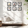 image:imageGolden State Art 6x6 Picture Frame BlackSolid WoodampReal GlassMat for 4x4  Square Picture Frame with Tempered Glass Display Photo 4x4 with Mat or 6x6 without Mat  Wall Decor