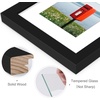image:imageGolden State Art 6x6 Picture Frame BlackSolid WoodampReal GlassMat for 4x4  Square Picture Frame with Tempered Glass Display Photo 4x4 with Mat or 6x6 without Mat  Wall Decor