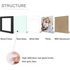 image:imageGolden State Art 6x6 Picture Frame GreySolid WoodampReal GlassMat 4x4  3 Pack 6x6 Square Photo Frames White Mat Display for 4x4 Picture Horizontal and Vertical Wall Mounting DecorBlack