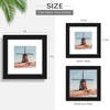 image:imageGolden State Art 6x6 Picture Frame GreySolid WoodampReal GlassMat 4x4  3 Pack 6x6 Square Photo Frames White Mat Display for 4x4 Picture Horizontal and Vertical Wall Mounting DecorBlack