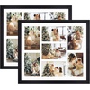 image:imageGolden State Art 7 Openings for 4x6 Collage Picture FrameSolid WoodGlass  Fit For 137x157 Picture Without MatMatted for 4x6 PictureBlack1 PackWood  Black With White Mat