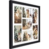 image:imageGolden State Art 7 Openings for 4x6 Collage Picture FrameSolid WoodGlass  Fit For 137x157 Picture Without MatMatted for 4x6 PictureBlack1 PackWood  Black With White Mat