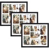 image:imageGolden State Art 7 Openings for 4x6 Collage Picture FrameSolid WoodGlass  Fit For 137x157 Picture Without MatMatted for 4x6 PictureBlack1 PackWood  Black With White Mat