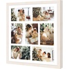 image:imageGolden State Art 7 Openings for 4x6 Collage Picture FrameSolid WoodGlass  Fit For 137x157 Picture Without MatMatted for 4x6 PictureBlack1 PackWood  Distressed White With White Mat