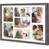 image:imageGolden State Art 7 Openings for 4x6 Collage Picture FrameSolid WoodGlass  Fit For 137x157 Picture Without MatMatted for 4x6 PictureBlack1 PackWood  Distressed Brown With White Mat