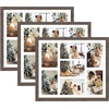 image:imageGolden State Art 7 Openings for 4x6 Collage Picture FrameSolid WoodGlass  Fit For 137x157 Picture Without MatMatted for 4x6 PictureBlack1 PackWood  Distressed Brown With White Mat