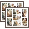 image:imageGolden State Art 7 Openings for 4x6 Collage Picture FrameSolid WoodGlass  Fit For 137x157 Picture Without MatMatted for 4x6 PictureBlack1 PackWood  Distressed Brown With White Mat