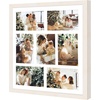 image:imageGolden State Art 7 Openings for 4x6 Collage Picture FrameSolid WoodGlass  Fit For 137x157 Picture Without MatMatted for 4x6 PictureBlack1 PackWood  Distressed White With White Mat