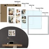 image:imageGolden State Art 7 Openings for 4x6 Collage Picture FrameSolid WoodGlass  Fit For 137x157 Picture Without MatMatted for 4x6 PictureBlack1 PackWood  Grey With White Mat