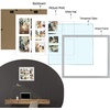 image:imageGolden State Art 7 Openings for 4x6 Collage Picture FrameSolid WoodGlass  Fit For 137x157 Picture Without MatMatted for 4x6 PictureBlack1 PackWood  Grey With White Mat