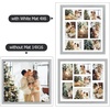 image:imageGolden State Art 7 Openings for 4x6 Collage Picture FrameSolid WoodGlass  Fit For 137x157 Picture Without MatMatted for 4x6 PictureBlack1 PackWood  Grey With White Mat