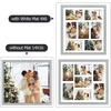 image:imageGolden State Art 7 Openings for 4x6 Collage Picture FrameSolid WoodGlass  Fit For 137x157 Picture Without MatMatted for 4x6 PictureBlack1 PackWood  Grey With White Mat