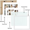 image:imageGolden State Art 7 Openings for 4x6 Collage Picture FrameSolid WoodGlass  Fit For 137x157 Picture Without MatMatted for 4x6 PictureBlack1 PackWood  White With White Mat