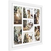 image:imageGolden State Art 7 Openings for 4x6 Collage Picture FrameSolid WoodGlass  Fit For 137x157 Picture Without MatMatted for 4x6 PictureBlack1 PackWood  White With White Mat