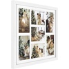 image:imageGolden State Art 7 Openings for 4x6 Collage Picture FrameSolid WoodGlass  Fit For 137x157 Picture Without MatMatted for 4x6 PictureBlack1 PackWood  White With White Mat