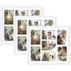 image:imageGolden State Art 7 Openings for 4x6 Collage Picture FrameSolid WoodGlass  Fit For 137x157 Picture Without MatMatted for 4x6 PictureBlack1 PackWood  White With White Mat
