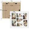 image:imageGolden State Art 7 Openings for 4x6 Collage Picture FrameSolid WoodGlass  Fit For 137x157 Picture Without MatMatted for 4x6 PictureBlack1 PackWood  White With White Mat