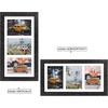 image:imageGolden State Art 7x14 Distressed Black Wood Frame  3Opening White Mat for 4x6 Pictures  Portrait or Landscape Wall Mounting  Sturdy and Easy to Install  Real Glass