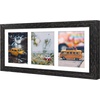 image:imageGolden State Art 7x14 Distressed Black Wood Frame  3Opening White Mat for 4x6 Pictures  Portrait or Landscape Wall Mounting  Sturdy and Easy to Install  Real Glass