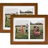 image:imageGolden State Art 85x11 Black Wooden Picture Frame for 25x7 Photos1 Pack  Black Frame with White Mat85x11 Certificate Without Mat  Real Glass  Easel Stand for LandscapePortrait Table DisplayBrownWhite Mat