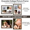 image:imageGolden State Art 85x11 Black Wooden Picture Frame for 25x7 Photos1 Pack  Black Frame with White Mat85x11 Certificate Without Mat  Real Glass  Easel Stand for LandscapePortrait Table DisplayDark BrownWhite Mat