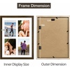 image:imageGolden State Art 85x11 Black Wooden Picture Frame for 25x7 Photos1 Pack  Black Frame with White Mat85x11 Certificate Without Mat  Real Glass  Easel Stand for LandscapePortrait Table DisplayDark BrownWhite Mat