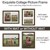 image:imageGolden State Art 85x11 Black Wooden Picture Frame for 25x7 Photos1 Pack  Black Frame with White Mat85x11 Certificate Without Mat  Real Glass  Easel Stand for LandscapePortrait Table DisplayBrown 05White Mat