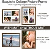 image:imageGolden State Art 85x11 Black Wooden Picture Frame for 25x7 Photos1 Pack  Black Frame with White Mat85x11 Certificate Without Mat  Real Glass  Easel Stand for LandscapePortrait Table DisplayBrown 05White Mat