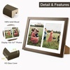 image:imageGolden State Art 85x11 Black Wooden Picture Frame for 25x7 Photos1 Pack  Black Frame with White Mat85x11 Certificate Without Mat  Real Glass  Easel Stand for LandscapePortrait Table DisplayDark BrownWhite Mat