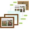 image:imageGolden State Art 85x11 Black Wooden Picture Frame for 25x7 Photos1 Pack  Black Frame with White Mat85x11 Certificate Without Mat  Real Glass  Easel Stand for LandscapePortrait Table DisplayBrownWhite Mat