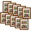 image:imageGolden State Art 85x11 Black Wooden Picture Frame for 25x7 Photos1 Pack  Black Frame with White Mat85x11 Certificate Without Mat  Real Glass  Easel Stand for LandscapePortrait Table DisplayBrownWhite Mat