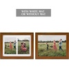 image:imageGolden State Art 85x11 Black Wooden Picture Frame for 25x7 Photos1 Pack  Black Frame with White Mat85x11 Certificate Without Mat  Real Glass  Easel Stand for LandscapePortrait Table DisplayBrownWhite Mat
