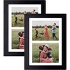 image:imageGolden State Art 85x11 Black Wooden Picture Frame for 25x7 Photos1 Pack  Black Frame with White Mat85x11 Certificate Without Mat  Real Glass  Easel Stand for LandscapePortrait Table DisplayBlackWhite Mat