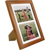 image:imageGolden State Art 85x11 Black Wooden Picture Frame for 25x7 Photos1 Pack  Black Frame with White Mat85x11 Certificate Without Mat  Real Glass  Easel Stand for LandscapePortrait Table DisplayBrownWhite Mat