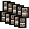image:imageGolden State Art 85x11 Black Wooden Picture Frame for 25x7 Photos1 Pack  Black Frame with White Mat85x11 Certificate Without Mat  Real Glass  Easel Stand for LandscapePortrait Table DisplayBlackBlack Mat