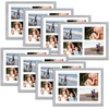 image:imageGolden State Art 85x11 Black Wooden Picture Frame for 25x7 Photos1 Pack  Black Frame with White Mat85x11 Certificate Without Mat  Real Glass  Easel Stand for LandscapePortrait Table DisplayGrey White Mat